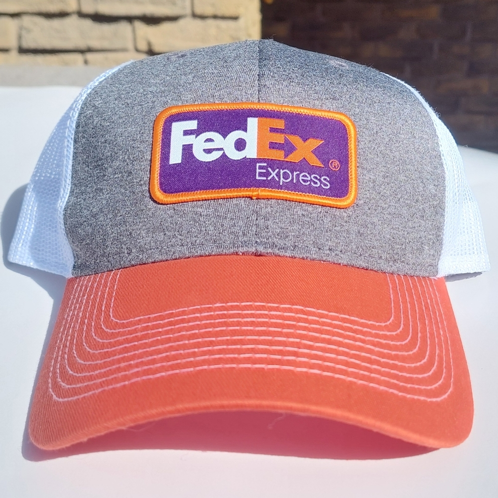 FedEx Express Hat Like New with a Great Colour Combination of Gray, Orange White